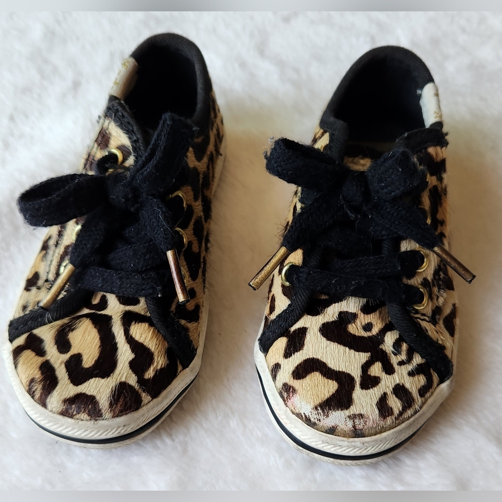 Keds Black and Brown Animal Print Sneakers